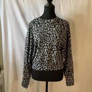 leopard print big sweater